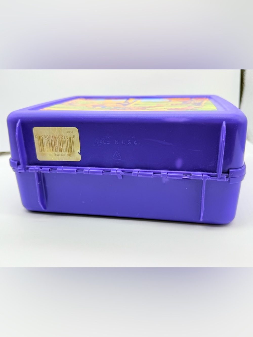 Vintage Thermos Disney Winnie the Pooh Lunch Box Purple Tigger Piglet 90s - Picture 10 of 10
